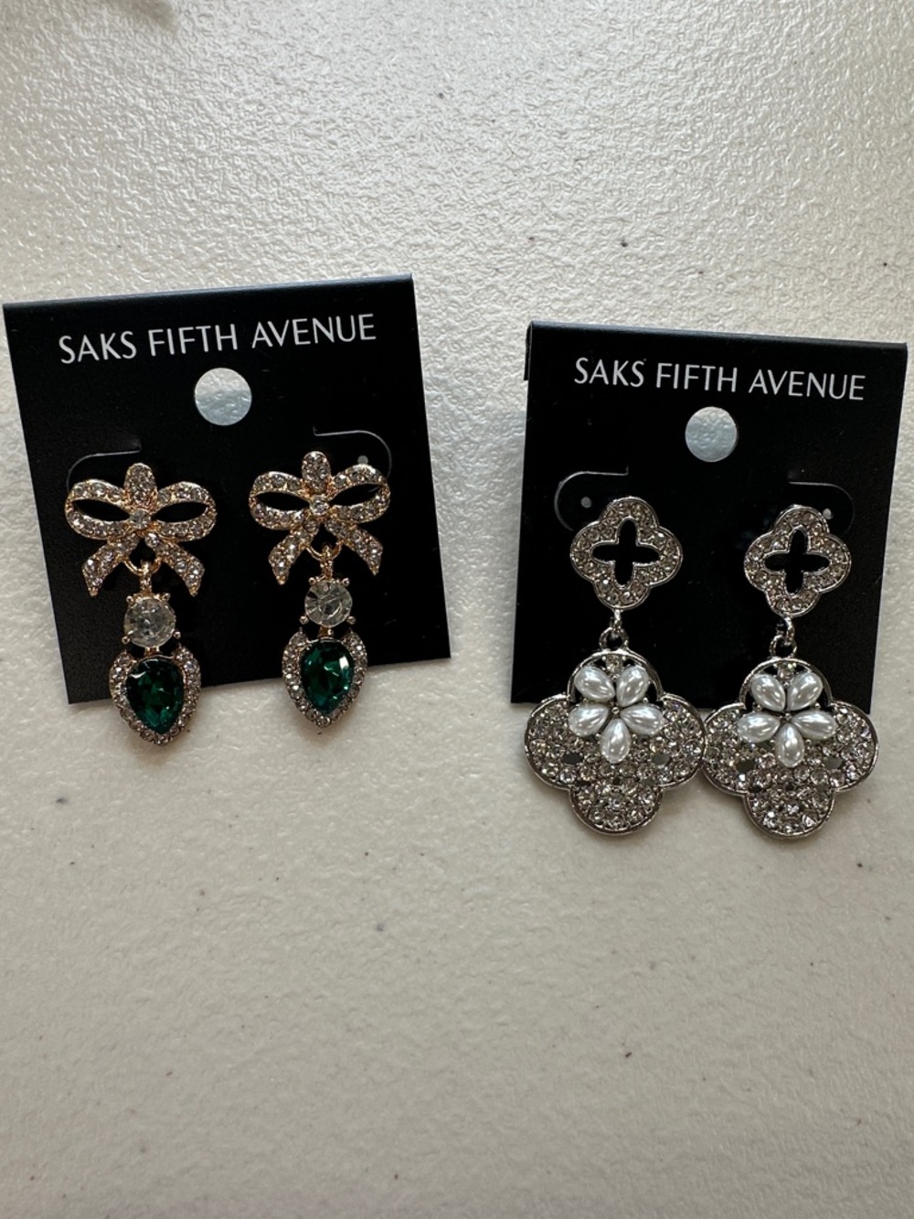 Saks Fifth Avenue Mixed Drop Earrings 2 pairs